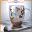 POWER 350ml Fillings s Đôi Tường Cốc Thủy Tinh Có Tay Cầm Trà Chịu Nhiệt Cà Phê Cốc Sữa Espresso Quà Tặng Sáng Tạo.