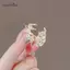 AqToCna Thời Trang Mini Cua Kim Loại Kẹp Tóc Nhỏ Phụ Kiện Tóc Cho Nữ Cô Gái Hồng Kim Cương Giả Nơ Hoa Tóc Pin Bên Nổ Kẹp AqToCna