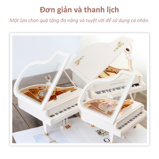 【BabyJoy】Mô hình đàn piano retro kèm vũ công,trang trí bàn làm việc và phòng khách,quà tặng ý nghĩa