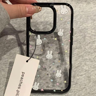 Thích Hợp Cho IPhone 16 15 14 13 12 11 Pro Max X XR XS 7 8 Plus Vỏ Điện Thoại Thỏ Dễ Thương Mèo Acrylic Nơ Vỏ Cứng LBK