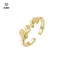 Nhẫn Ngón Chân Vàng 18K Có Thể Điều Chỉnh Dành Cho Nữ Đi Biển Mở Ngón Chân Nhẫn Đuôi Hoa Pinky Ban Nhạc Nhẫn Chân Trần Trang Sức [Mina]
