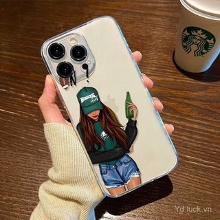 Ốp điện thoại trong suốt Happy Sisters Fun Girlfriends Thích hợp cho iPhone 17promax / 13pro / 16pro / 12 / 11pro / xs / 14plus Vỏ chống sốc