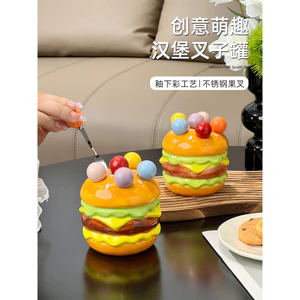 Burger Fruit Fork Set Inox Nĩa Nhỏ Trái Cây Chọn Món Tráng Miệng Trẻ Em Cấp Thực Phẩm Có Giá Trị Cao Cấp Bảo Quản