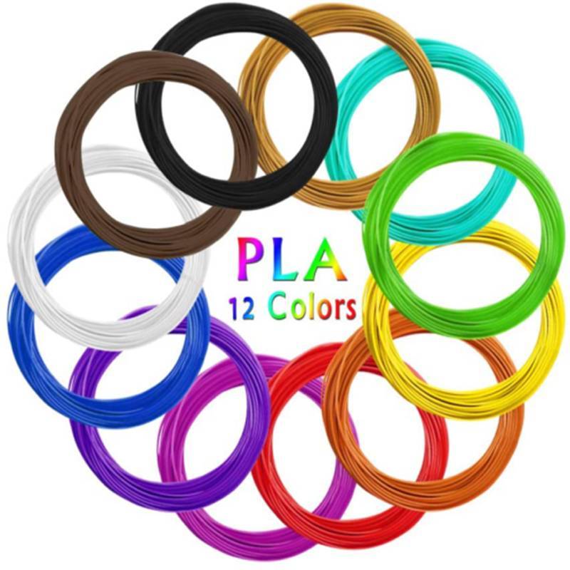 N2HAO 3D Bút Dây Tóc 12 Màu 1.75Mm 3m Mỗi Màu Vật Liệu In 3D n