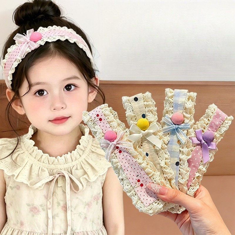 Ngọt Ngào Vintage Pháp Dệt Kim Ma Thuật Miếng Dán Tóc Thời Trang Vòng Tóc Cho Bé Gái Sử Dụng Hàng Ngày