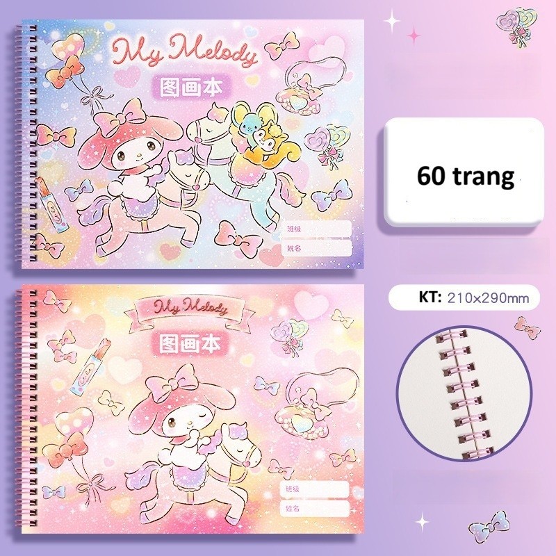 Quyển 30 tờ giấy vẽ A4 cho bé in hình Capybara Panda dễ thương MUN STORE QUYENVECAPY1461