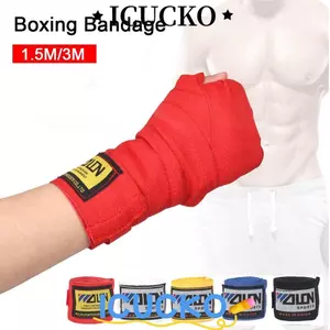 ICUCKO 2 Cuộn Đấm Bốc Quấn, MMA Tay Quấn Đai Đấm Bốc Băng, Dây Đeo Thể Thao Cổ Tay Sanda Kick Nhiều Màu Sắc