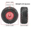 Bộ 4 Lốp Và Bánh Xe 57mm 1.0 Inch Cho TRX4M Trục SCX24 AX24 FMS FCX24 FCX18 1 / 18 1 / 24 RC Crawler, Tất Cả Các Loại Lốp Cao Su Địa Hình Có Vành Nhựa Sẵn Sàng
