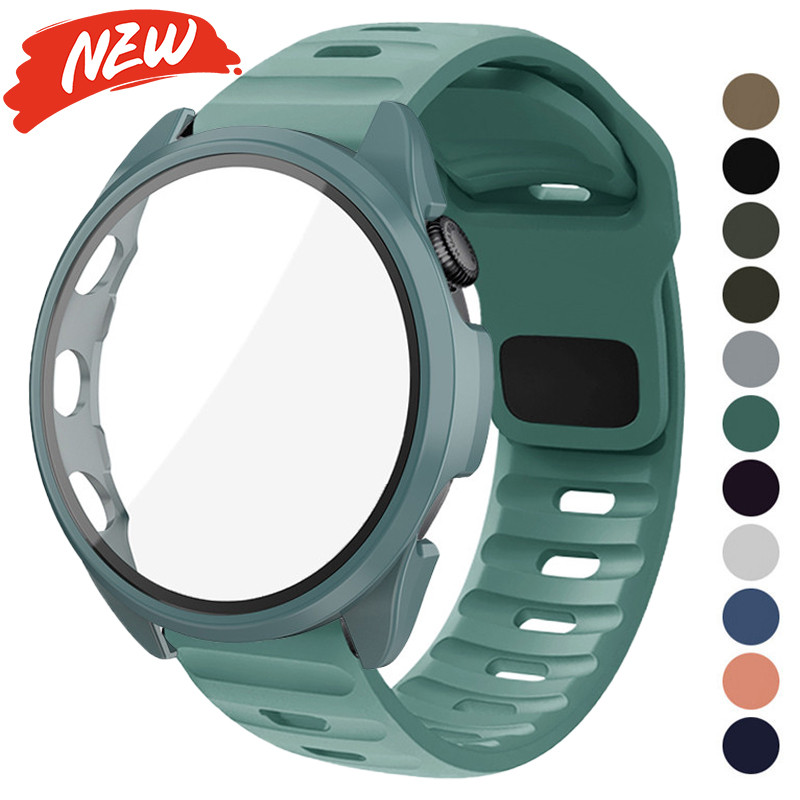Vỏ PC + Dây đeo silicon Cho Garmin Forerunner 165 Vỏ bảo vệ toàn diện vỏ vòng tay phụ kiện