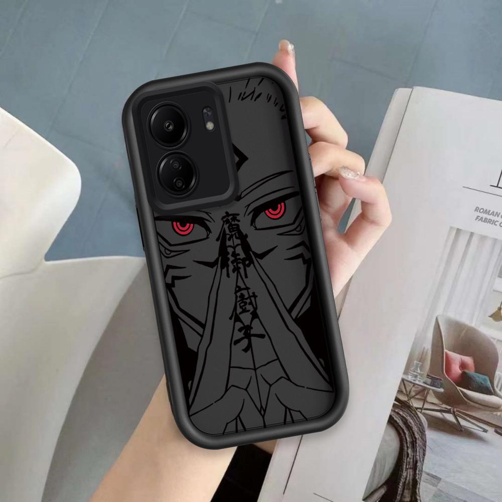 Ốp Lưng Cho Redmi 13C / POCO C65 Phim Hoạt Hình Silicone Bé Gái Vỏ Điện Thoại Mềm TPU Jujutsu Kaisen Cool Boy Angel Eye Ốp Lưng Chống Sốc