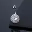 Tweehuj Dainsty Rối Bụng Nút Nhẫn Thép Không Gỉ Rốn Xuyên Zircon Hoa Rốn Xuyên Rốn Nhẫn Gợi Cảm Cơ Thể Trang Sức VN