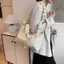 BeautifulHomeA Hàn Quốc Hợp Thời Trang Dây Rút Xếp Ly Túi Đeo Vai Thời Trang Dung Tích Lớn Túi Tote Ngọt Mát Thường Ngày Đa Năng Túi Xách Nữ VN