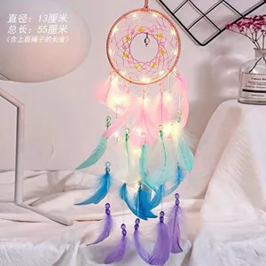 Cô Gái Trái Tim Dream Catcher Chuông Gió Mặt Dây Chuyền Trang Trí Phòng Mặt Dây Chuyền Không Khí Handmade Cô Gái Quà Tặng Sinh Nhật 5.28