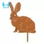 Cổ phần sân vườn thỏ kim loại mộc mạc - Rusty Bunny Silhouette, Nghệ thuật sân ngoài trời để trang trí trang trại, Hoàn hảo cho lễ Phục sinh