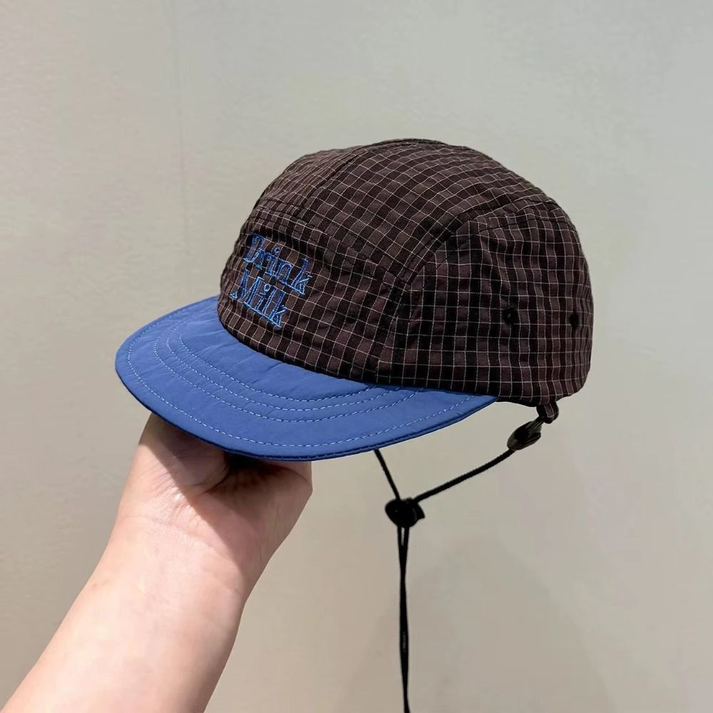 Mũ bóng chày khô nhanh BRABRAA, Mũ bóng chày trẻ em thêu chữ nhanh khô, Mũ chống nắng thời trang mỏng cổ điển kẻ sọc mùa hè