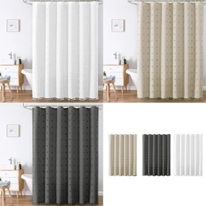 Rèm tắm tua rua Yoo cho trang trí phòng tắm Vải Polyester chống thấm nước bền Thiết lập nhanh