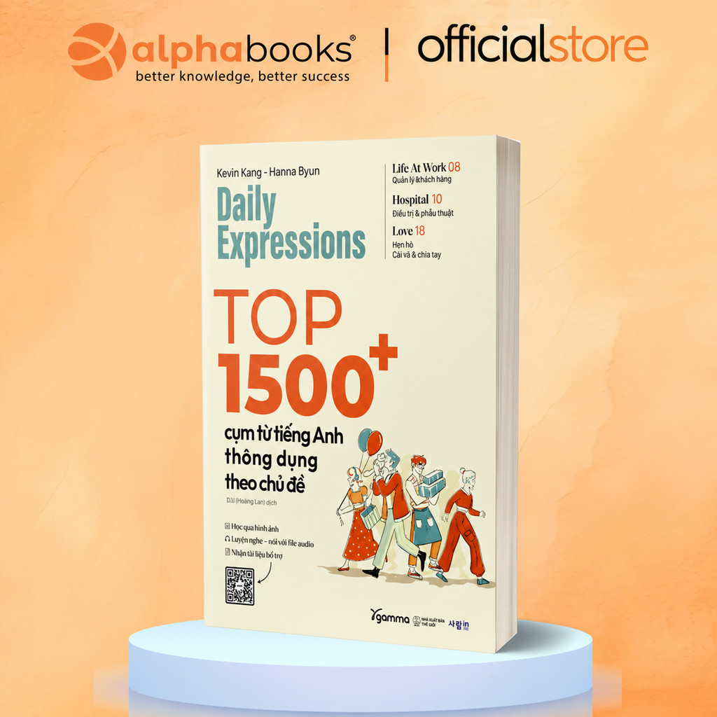 Sách - Daily Expression: Top 1500+ Cụm Từ Tiếng Anh Thông Dụng Theo Chủ Đề (Alpha Books)