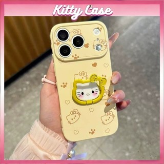 Ốp điện thoại hình mèo màu kẹo dễ thương cho iPhone 17 16 13 12 11 Pro Max 15 14 Plus Giá đỡ hình mèo KT dễ thương