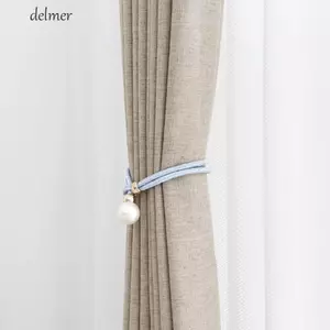 Khóa rèm ngọc trai DELMER, Dây buộc rèm ngọc trai chất lượng cao có thể điều chỉnh, Dây buộc dây buộc khóa đẹp sáng tạo Dây buộc rèm Polyester Dây buộc tại nhà