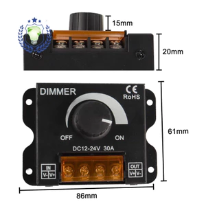 NT35 led DIMMER Mềm Thanh Ánh Sáng Cứng Dải Đèn DIMMER Bộ Điều Chỉnh Độ Sáng DIMMER Núm 12V / 24V30A