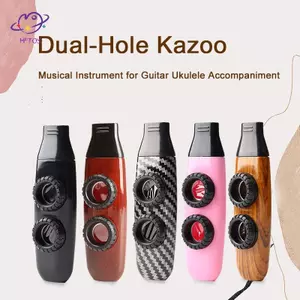 Nhạc cụ Kazoo hai lỗ HFTOY, Thực hành thiết kế hạt bền nhẹ Kazoo cho đàn Guitar Ukulele Apaniment ~