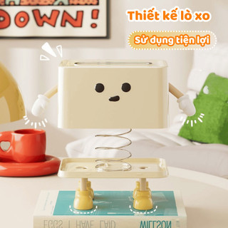 Hộp Đựng Giấy Ăn Hoạt Hình Để Bàn, Hộp Đựng Khăn Giấy Dễ Thương Trang Trí Phòng Khách, Bàn Học