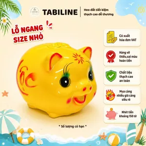 Heo đất ống tiết kiệm tiền lỗ ngang size nhỏ siêu cute đáng yêu LD24 - TABILINE
