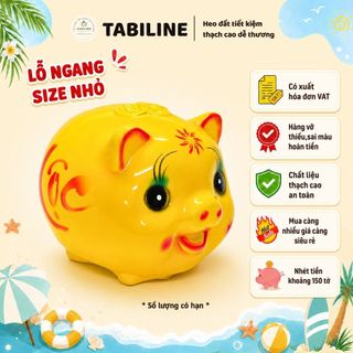 Heo đất ống tiết kiệm tiền lỗ ngang size nhỏ siêu cute đáng yêu LD24 - TABILINE