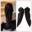 JRP Thanh Lịch Màu Đỏ Streamer Nơ Lớn Ruy Băng Tóc Cho Nữ Thời Trang Đơn Giản Chắc Chắn Satin Đuôi Ngựa Nơ Kẹp Tóc Bé Gái Phụ Kiện Tóc JRP