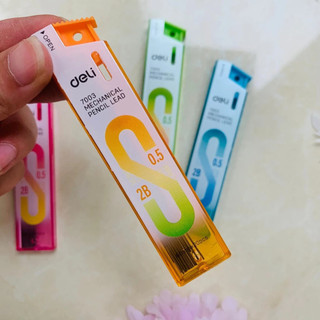Combo 5 Ống Ruột Chì Kim Deli 0.5mm/0.7mm 2B E7003/E7004 – Nét Viết Đậm, Mượt, Khó Gãy