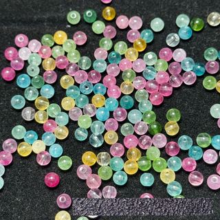 ((50 Cái) Ice Tourmaline Màu 4 Mm Ngọc Rời Hạt Kẹo Mini Hạt Tròn Nhỏ Tự Làm Vòng Tay Phụ Kiện