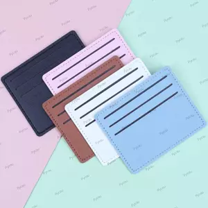 Hộp đựng danh thiếp PYCOU, Hộp đựng thẻ PU 5 màu bằng da PU, Nhiều khe cắm thẻ Slim Card Nam Nữ
