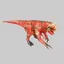 Khủng long đỏ Tyrannosaurus Rex Công viên kỷ Jura Khủng long cao su mềm Chiều dài 22cm