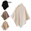 Khăn choàng CATIYAHA Pashmina, ấm áp không đều dệt kim dày ấm áp, dày có nút áo len thông thường Khăn choàng mùa thu đông