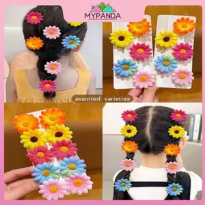 MYPANDA 10 Chiếc Kẹp Tóc Hoa Ngọt Ngào Nhiều Màu Sắc Hoa Hướng Dương Bên Nổ Kẹp Thích Hợp Để Sử Dụng Hàng Ngày Làm Phụ Kiện Tóc Quà Tặng.