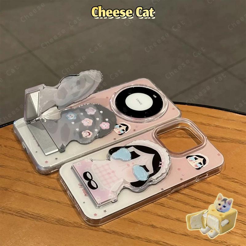 Gương Trang Điểm Giá Đỡ Điện Thoại cho CryBaby Ốp Lưng Điện Thoại iPhone 11 12 13 14 15 16E 17 Pro Max 7 Plus Xs Max XR
