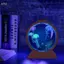 apill Đèn sứa LED Zunate với đèn đổi 7 màu RGB Đèn tâm trạng bể cá tròn cho trang trí phòng ngủ Màn hình đầu giường - Quà tặng động cơ im lặng cho trẻ em và người lớn (Hồng)