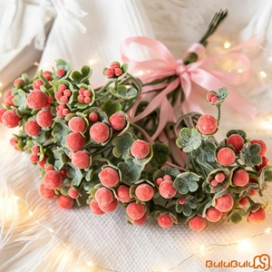 1 Chiếc Mini Nhân Tạo Berry Picks Bunch Fruit Flower Stamens Cho Thủ Công DIY Vòng Hoa Cưới Sắp Xếp Hoa