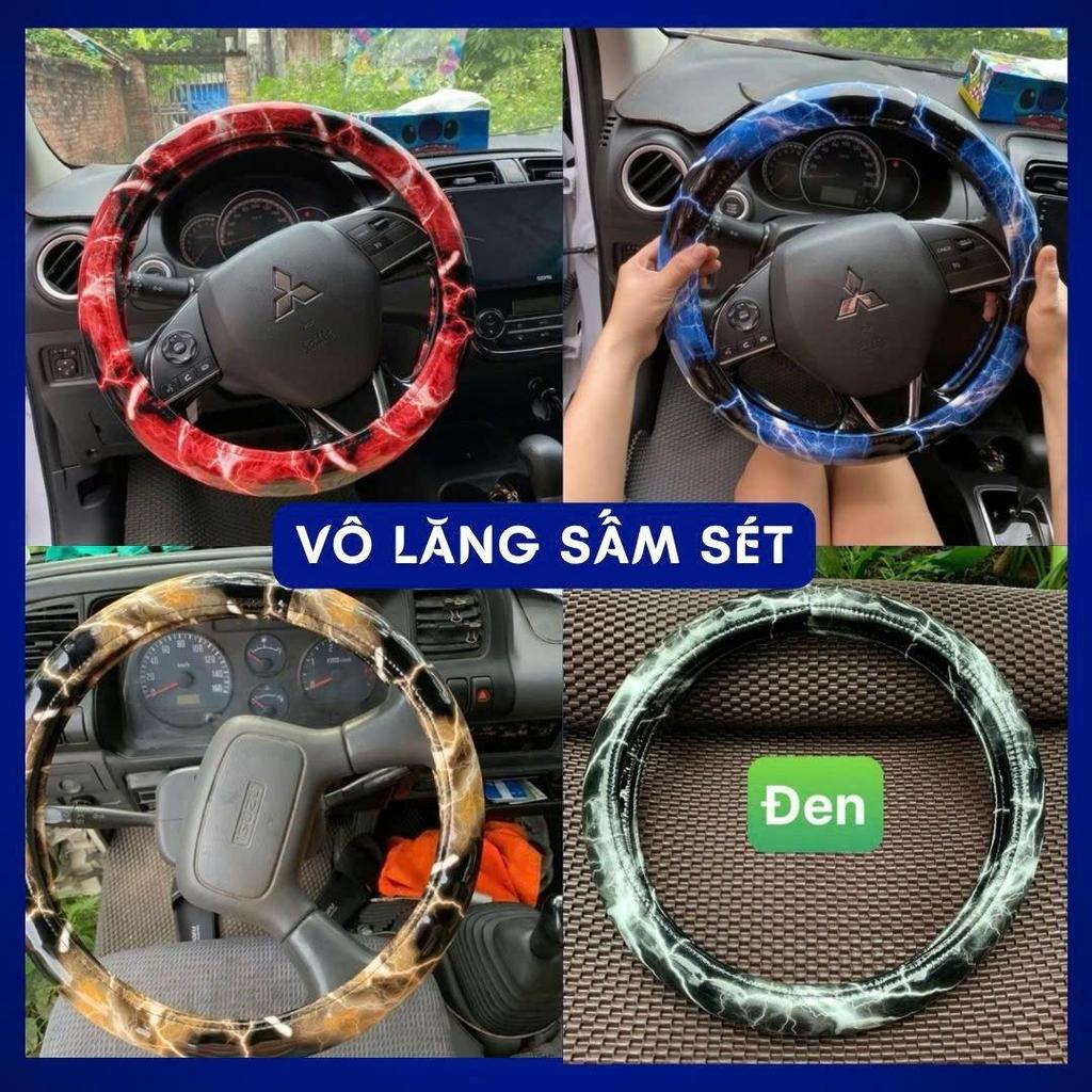 Bọc vô lăng sấm sét da trơn bóng ko chỉ siêu bền cốt to cầm lái đầm tay chắc tay dành cho các dòng xe
