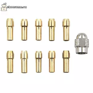 Cheenm 11 Cái / lốc Máy Khoan Mini Đồng Collet Chu Cho Dụng Cụ Xoay 0.5-3.2 Mm Đồng Và Đai Ốc Cho Dremel Phụ Kiện VN