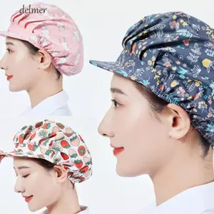 Mũ Casquette Nhà Bếp DELMER, Mũ Làm Việc Chống Rụng Tóc Có Thể Điều Chỉnh, Mũ Che Tóc Vệ Sinh Toàn Vải Có Thể Tái Sử Dụng Mũ Bảo Vệ Bụi Phòng Thí Nghiệm