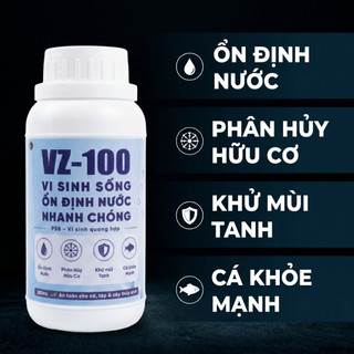 VZ-100 Vi Sinh PSB Làm Nước Trong Nhanh Chóng Phân Huỷ Chất Hữu Cơ Ổn Định Môi Trường Nước