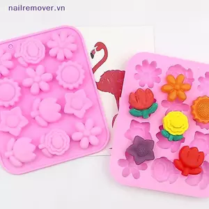 Khuôn Bánh Mousse Hoa Hồng Hoa Cúc Silicon Nướng Chảo Làm Bánh Kem Khay Socola Kẹo Thạch Đá Khối Muffin Xà Phòng Handmade MỚI