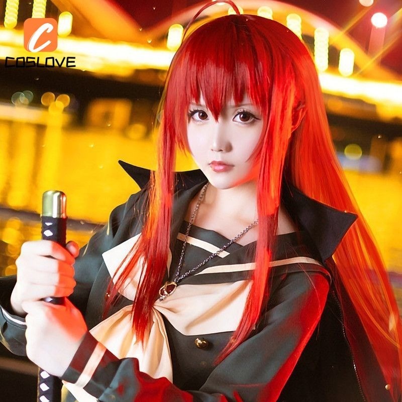Cổ Điển Anime Shakugan No Shana Cosplay Quần Áo Trọn Bộ Trang Phục JK Đồng Phục Battlesuit Tay Dài Màu Xanh Lá Cây