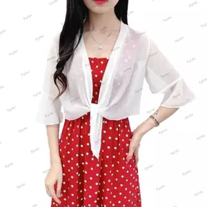 Khăn choàng voan PYCOU, Khăn choàng voan nhiều màu, Áo khoác ngoài ngắn ngắn dành cho nữ