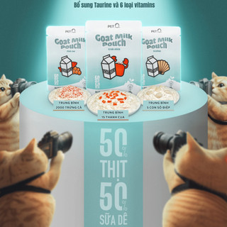 Pate Sữa Dê Cho Mèo PetQ 70g - Công Thức 50% Thịt Thơm Ngon Giúp Cấp Nước Cho Mọi Lứa Tuổi