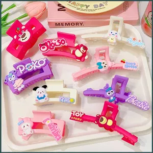 SQ Sanrio Lotso Cinnamoroll ShellieMay kẹp tóc gấu dâu Kẹp tóc Mũ đội đầu Phụ kiện tóc nữ