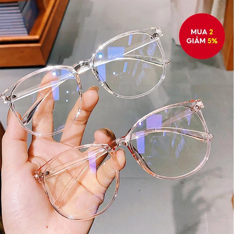 Kính Tròn Khung Kim Loại Chặn Ánh Sáng Xanh Ống Kính Có Thể Thay Thế Retro, Kính Mắt Nữ