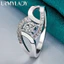 URMYLADY Bạc 925 Trái Tim Thiên Thần Zircon 7-10 # Nhẫn Nữ Cưới Quyến Rũ Đính Hôn Trang Sức Thời Trang