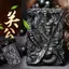 Đen Thần Tài Quan Vũ Quan Quan Quan Ân Vòng Cổ Hai Mặt Khắc Giả Sâu Quan Công Mặt Dây Chuyền Áo Len Nam Vòng Cổ